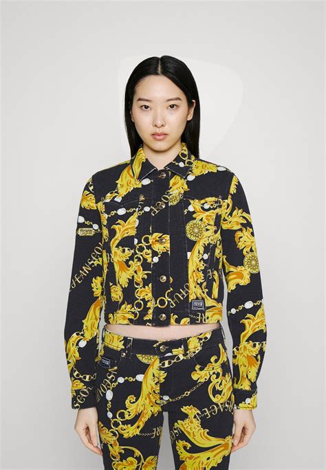 versace jeans couture black denim jacket